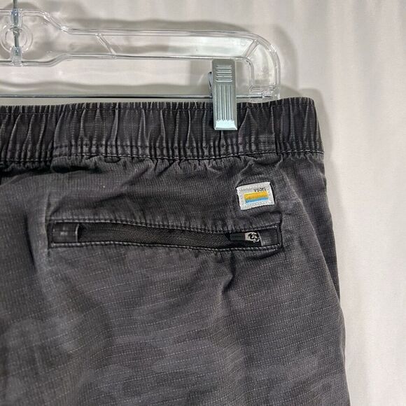 Vuori Hiking Pants Women's XL Grey Camo Drawstring Zip Cargo Pockets Stain - Picture 11 of 11
